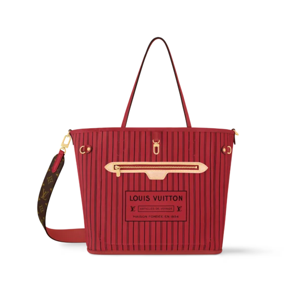 Neverfull Bandoulière Inside Out MM Red
