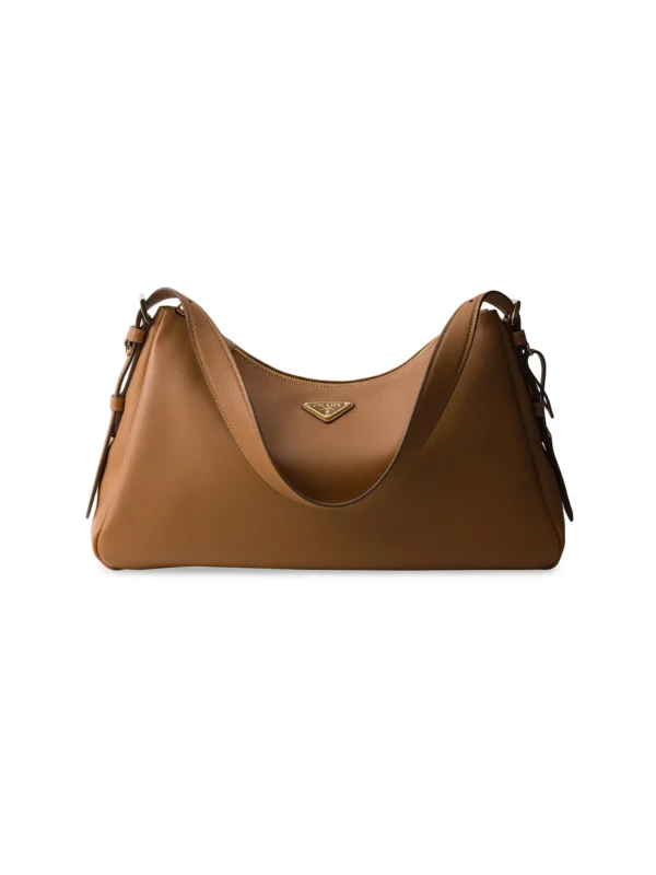 Prada Aimèe Large Leather Shoulder Bag