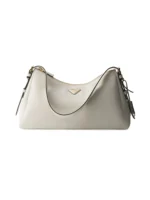 Prada Aimèe Large Leather Shoulder Bag White