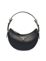 Prada Arquè Leather Mini Shoulder Bag Black