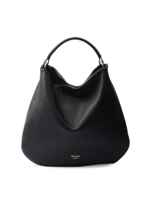 Prada Large Black Leather Shoulder Bag