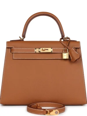 Hermès Kelly Sellier 28 Gold Epsom Gold Hardware