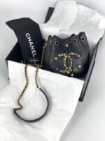 CHANEL LUCKY CHARMS CC DRAWSTRING MINI BUCKET BAG