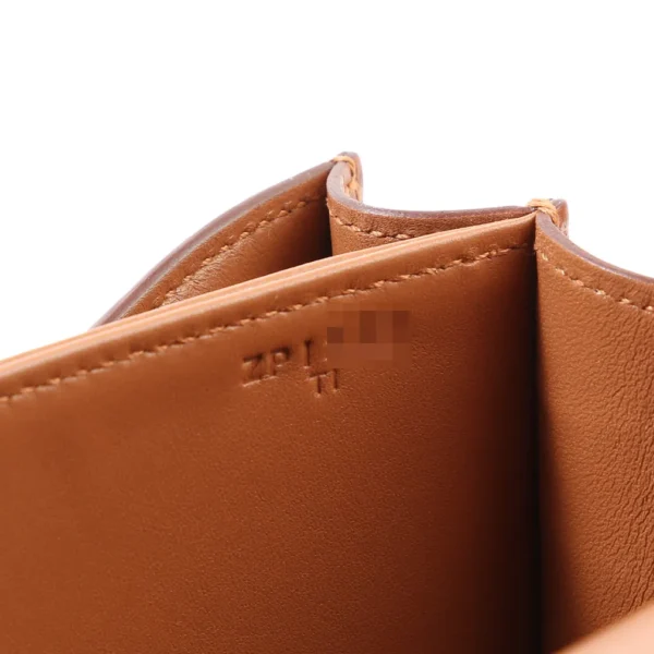 HERMèS Matte Alligator Constance Mini 19 shoulder bag in Gold with Gold hardware