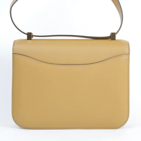 HERMèS Constance 24 Marqueterie de Paille Natural (27) Poussiere (1C) Tadelakt Gold hardware W