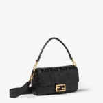 Baguette Black leather bag