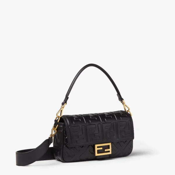 Baguette Black leather bag