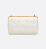 Medium Soft Dior Caro Bag Latte Macrocannage Lambskin