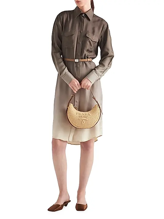 Prada Arquè Crochet Shoulder Bag