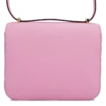 HERMèS Constance Mini 19 shoulder bag in Mauve Sylvestre Epsom leather with Rose Gold hardware