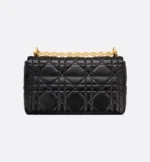 Medium Soft Dior Caro Bag Black Macrocannage Lambskin