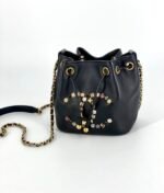 CHANEL LUCKY CHARMS CC DRAWSTRING MINI BUCKET BAG