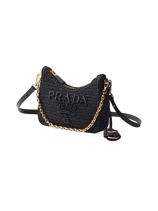 Prada Re-Edition Crochet Mini-Bag Black