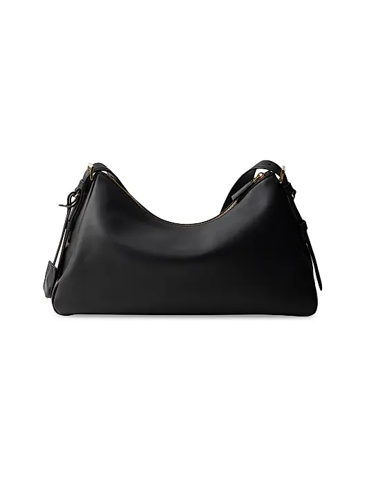 Prada Aimèe Large Leather Shoulder Bag black