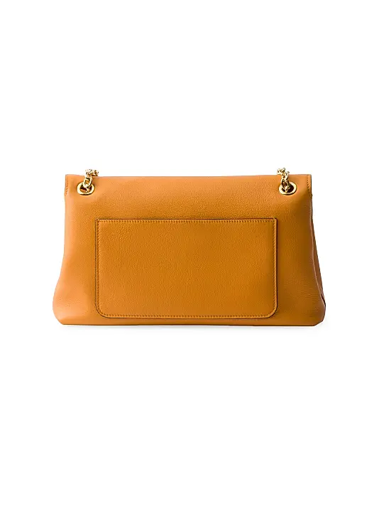 Prada Medium Leather Shoulder Bag Orange