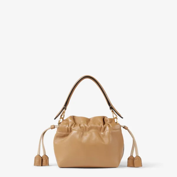 Mamma Baguette Small Blue denim-effect FF jacquard mini-bag