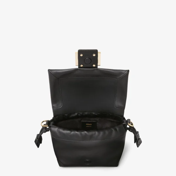 Mamma Baguette Small Black nappa leather mini bag