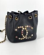 CHANEL LUCKY CHARMS CC DRAWSTRING MINI BUCKET BAG