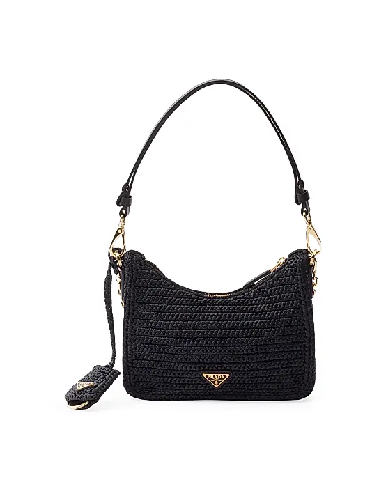 Prada Re-Edition Crochet Mini-Bag Black