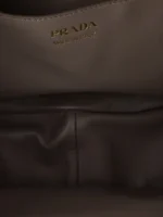 Prada Large Leather Shoulder Bag white