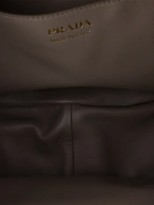 Prada Large Leather Shoulder Bag white