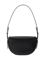 Prada Arquè Leather Shoulder Bag with Flap black