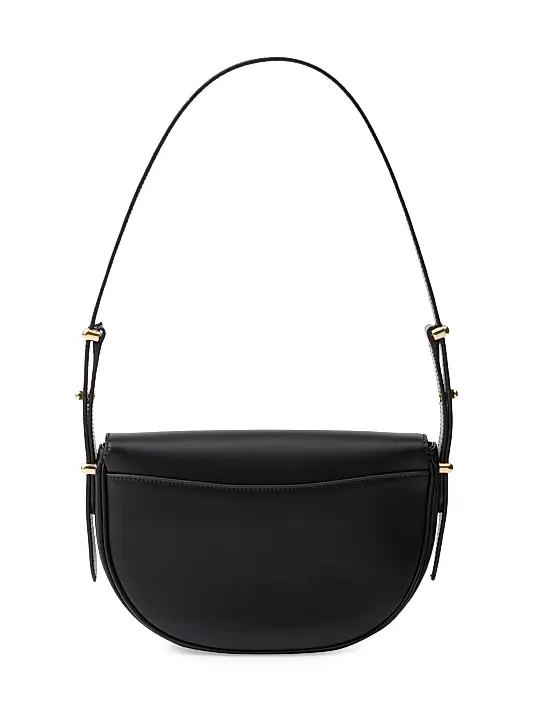 Prada Arquè Leather Shoulder Bag with Flap black