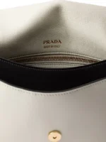 Prada Medium Leather Shoulder Bag White