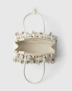 Prada Galleria medium nappa leather bag with fringe and studs