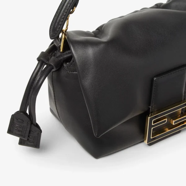Mamma Baguette Small Black nappa leather mini bag