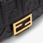 Baguette Black leather bag