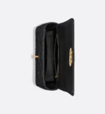 Medium Soft Dior Caro Bag Black Macrocannage Lambskin