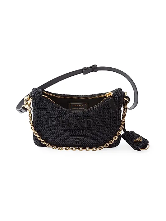 Prada Re-Edition Crochet Mini-Bag Black