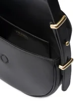 Prada Arquè Leather Shoulder Bag with Flap black