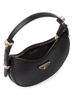 Prada Arquè Leather Mini Shoulder Bag Black