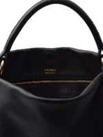 Prada Large Black Leather Shoulder Bag