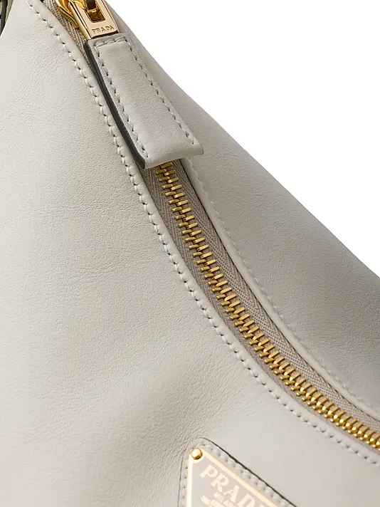 Prada Aimèe Large Leather Shoulder Bag White