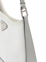 Prada Cleo Brushed Leather Shoulder Bag White