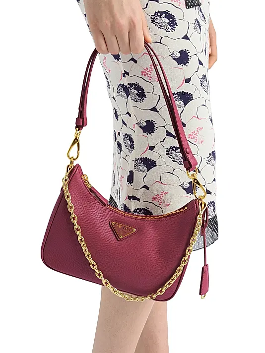 Prada Re-Edition Saffiano Leather Mini-Bag red