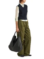 Prada Large Black Leather Shoulder Bag