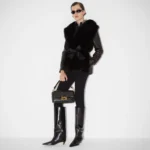 Baguette Black leather bag