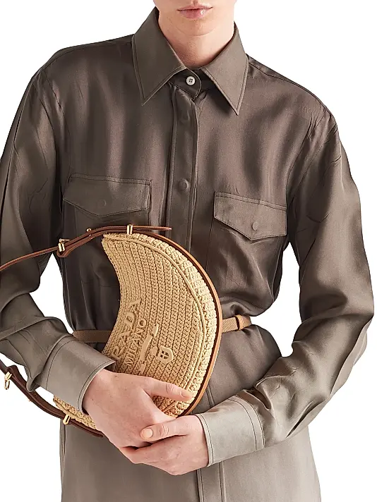 Prada Arquè Crochet Shoulder Bag