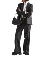 Prada Cleo Brushed Leather Shoulder Bag