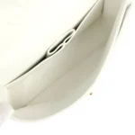 Vintage Chanel Medium Classic Double Flap Bag White Lambskin Gold Hardware