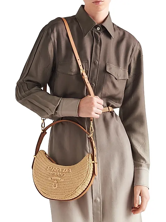 Prada Arquè Crochet Shoulder Bag