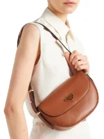 Prada Arquè Leather Shoulder Bag with Flap