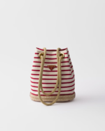 Prada Mariner small striped fabric bucket bag