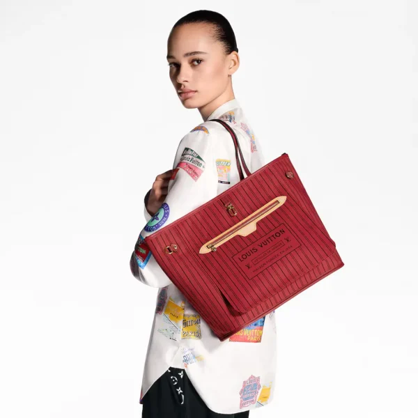 Neverfull Bandoulière Inside Out MM Red