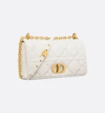 Medium Soft Dior Caro Bag Latte Macrocannage Lambskin