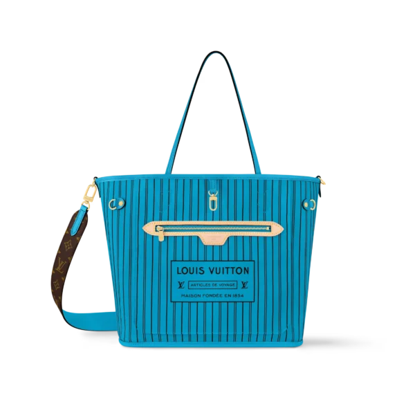 Neverfull Bandoulière Inside Out MM Blue